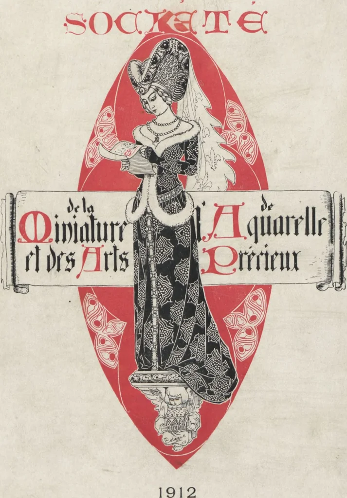 An illustration from IIe exposition de la Société de la miniature, de l'aquarelle et des arts précieux, 1912, leaf 1