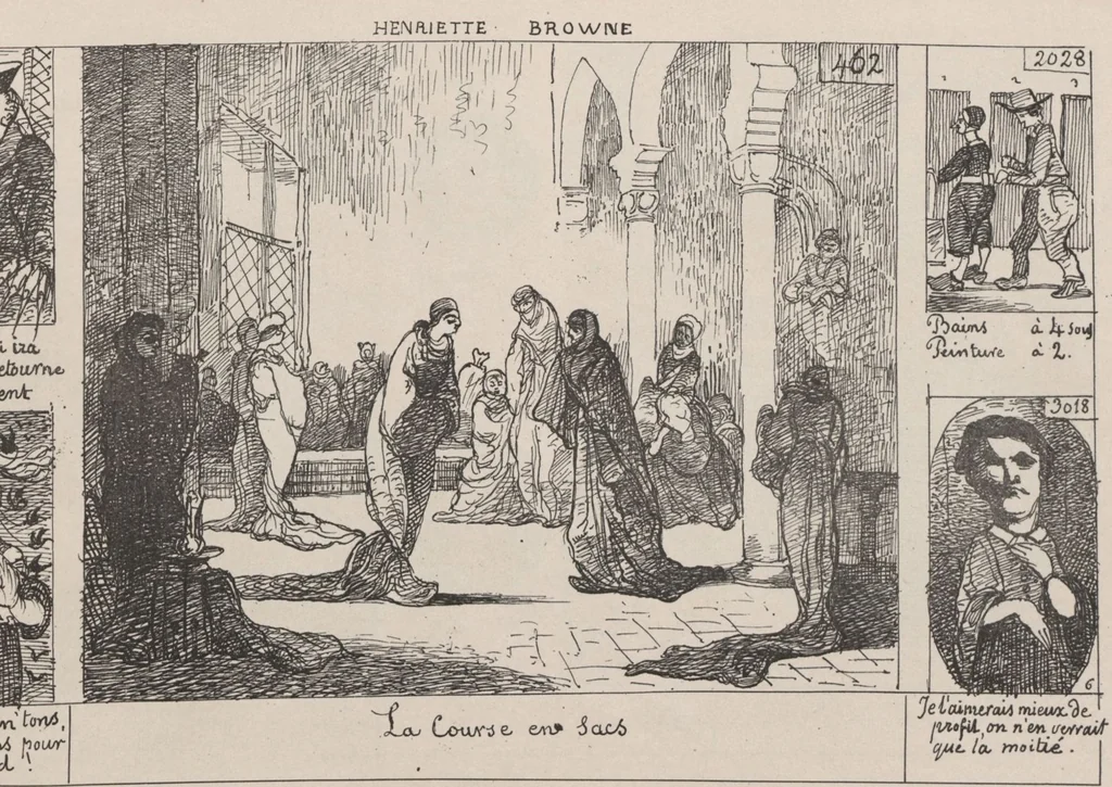 An illustration from Album caricatural : Salon de 1861 / par Galletti, 1861, leaf 10
