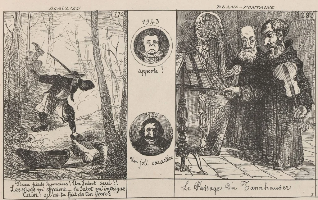 An illustration from Album caricatural : Salon de 1861 / par Galletti, 1861, leaf 11