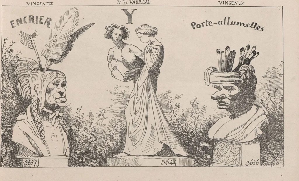 An illustration from Album caricatural : Salon de 1861 / par Galletti, 1861, leaf 12
