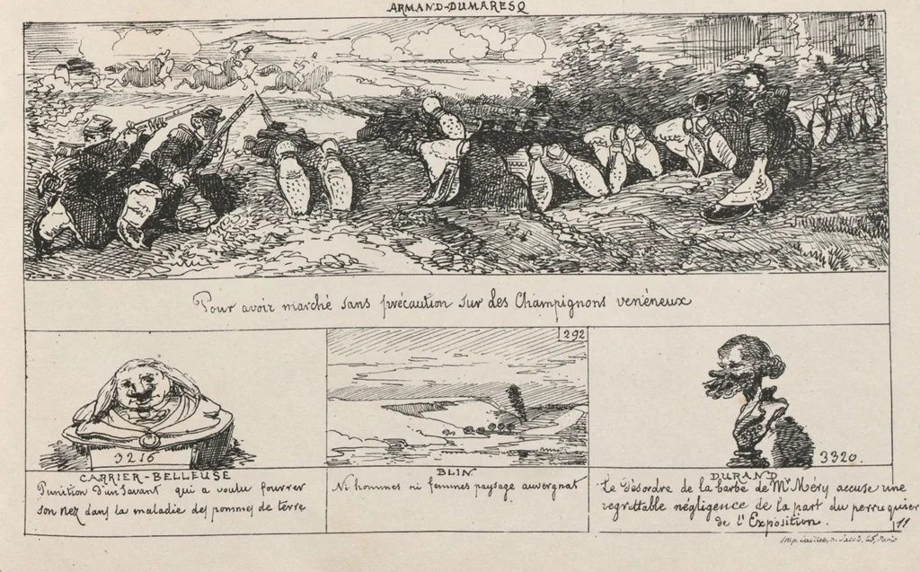 An illustration from Album caricatural : Salon de 1861 / par Galletti, 1861, leaf 15