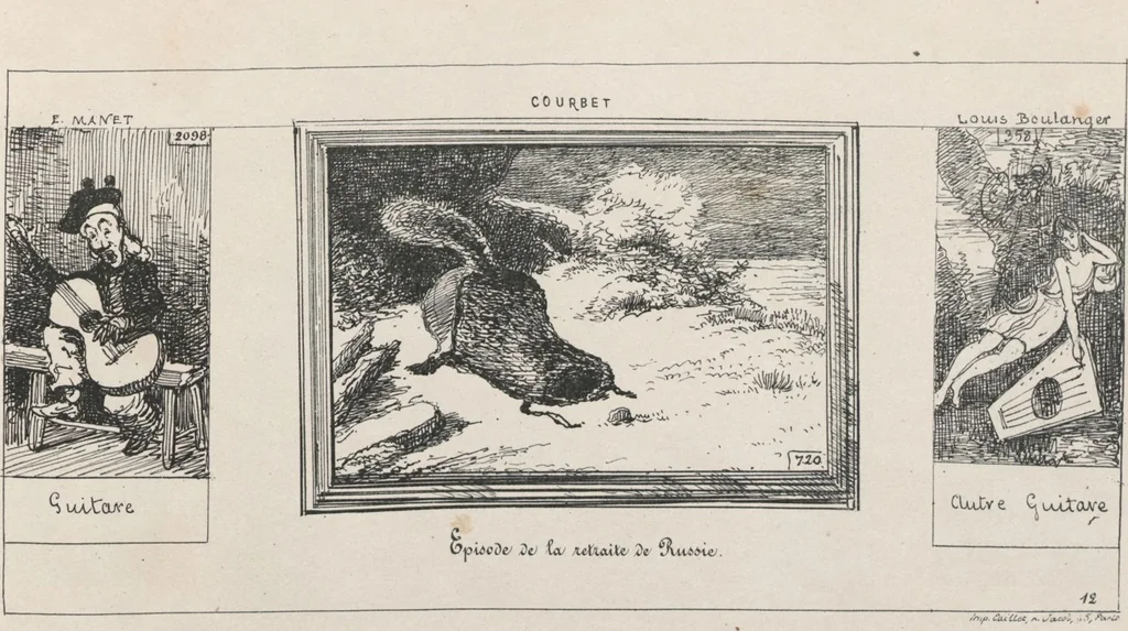 An illustration from Album caricatural : Salon de 1861 / par Galletti, 1861, leaf 16
