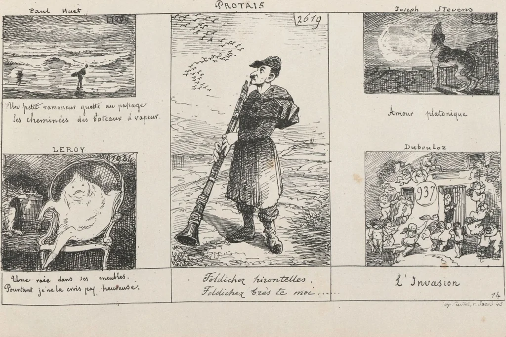 An illustration from Album caricatural : Salon de 1861 / par Galletti, 1861, leaf 18