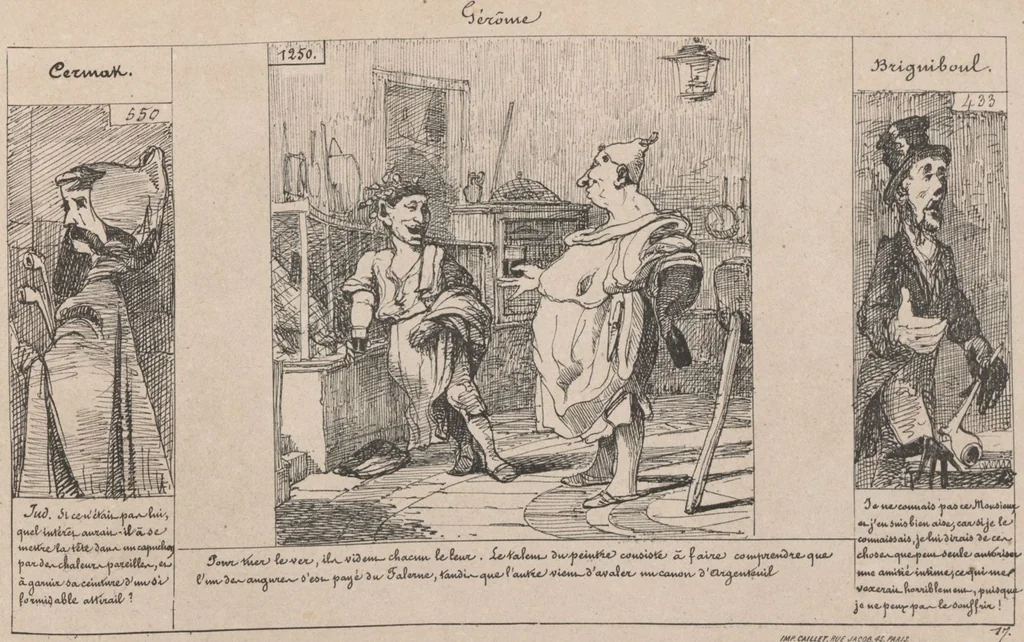 An illustration from Album caricatural : Salon de 1861 / par Galletti, 1861, leaf 21