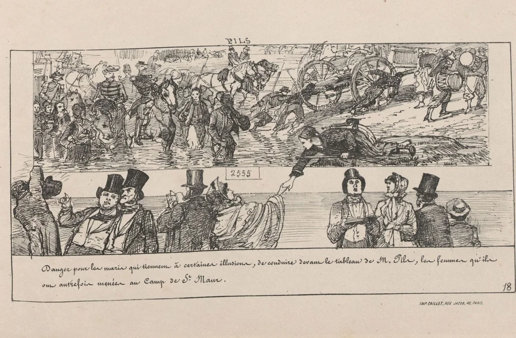 An illustration from Album caricatural : Salon de 1861 / par Galletti, 1861, leaf 22
