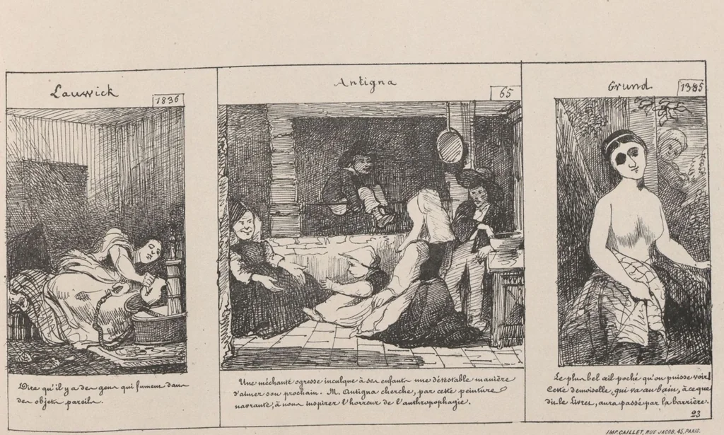 An illustration from Album caricatural : Salon de 1861 / par Galletti, 1861, leaf 27