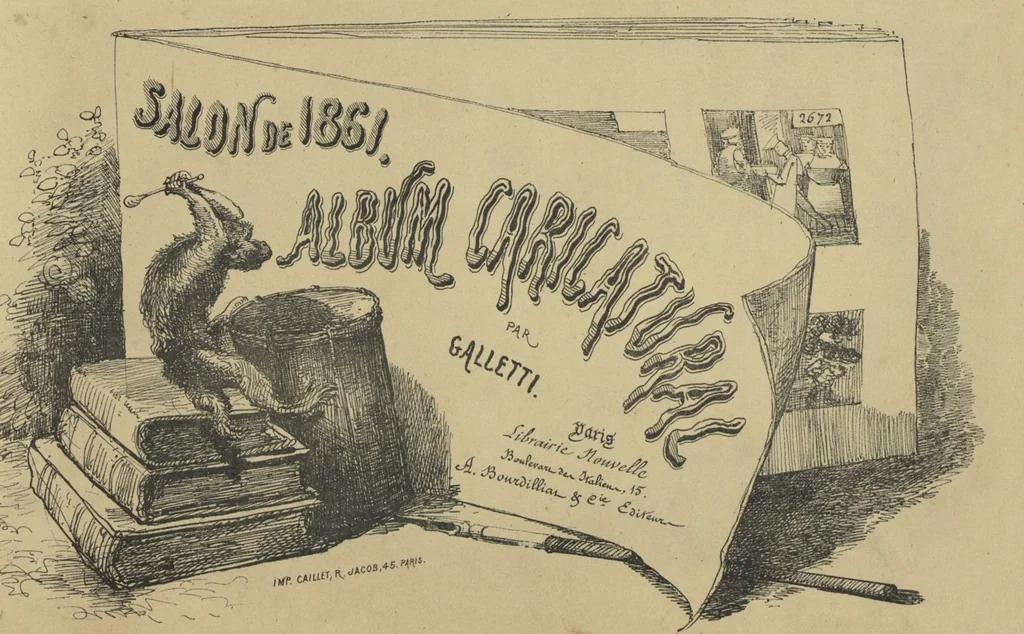 An illustration from Album caricatural : Salon de 1861 / par Galletti, 1861, leaf 3