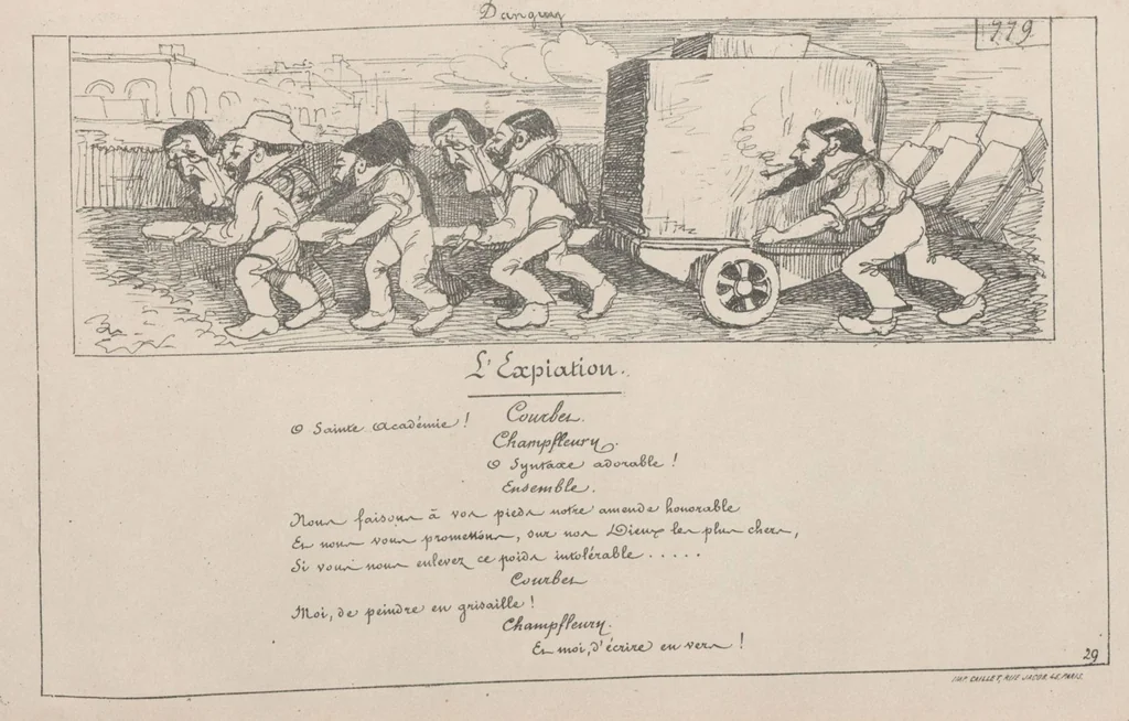 An illustration from Album caricatural : Salon de 1861 / par Galletti, 1861, leaf 33