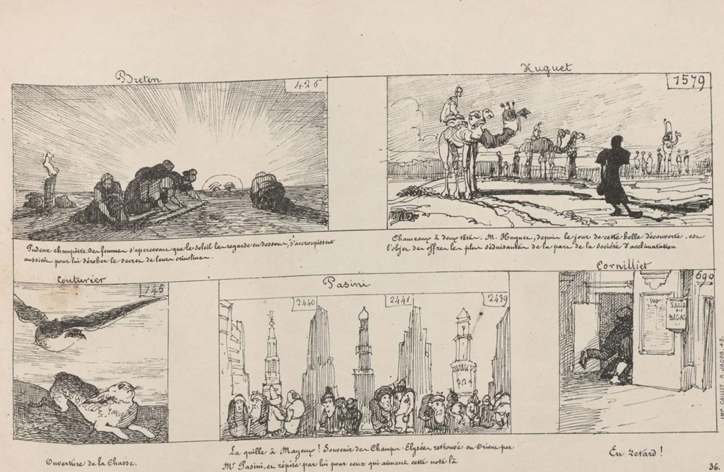 An illustration from Album caricatural : Salon de 1861 / par Galletti, 1861, leaf 40