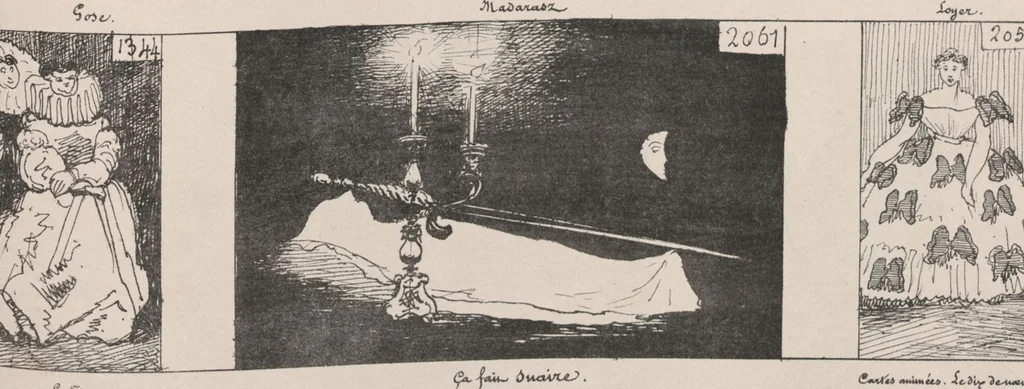 An illustration from Album caricatural : Salon de 1861 / par Galletti, 1861, leaf 50