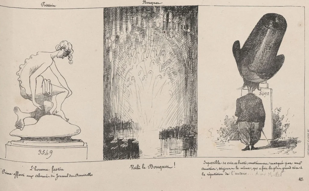 An illustration from Album caricatural : Salon de 1861 / par Galletti, 1861, leaf 51