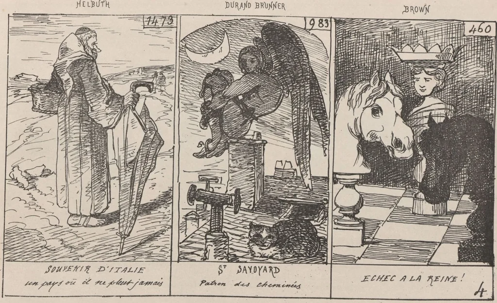 An illustration from Album caricatural : Salon de 1861 / par Galletti, 1861, leaf 8