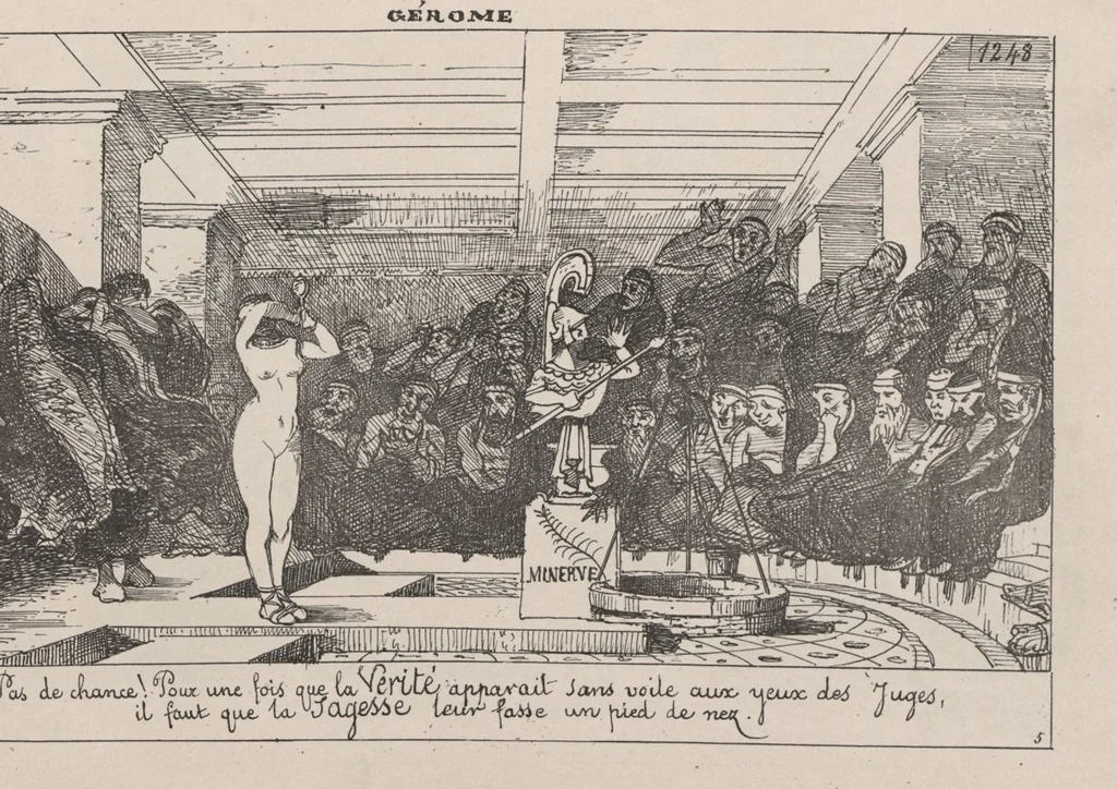 An illustration from Album caricatural : Salon de 1861 / par Galletti, 1861, leaf 9
