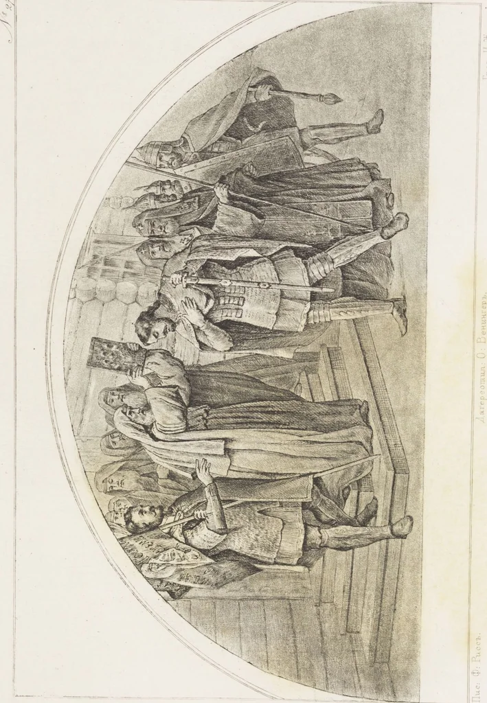 An illustration from L'Artiste russe, revue des beaux-arts et de la littérature : [1847, Volume 3] / rédigée par une société d'artistes et d'hommes de lettres et publiée par J.Guillou, 1847, leaf 31