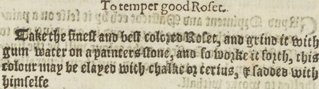 An illustration from A very proper treatise : wherein is briefly set foorth the art of limming, which teacheth the order in drawing and tracing of leters, vinets, flowers, armes, and imagerye : and the maner how to make sundry syses or groundes to lay siluer or gold vpon, and how siluer or golde shall be layed or limmed vpon the syse, and the waye to temper gold and siluer and other mettals and diuerse kindes of colours to write or to limme withall vppon velym, parchment or paper, 1588, leaf 10