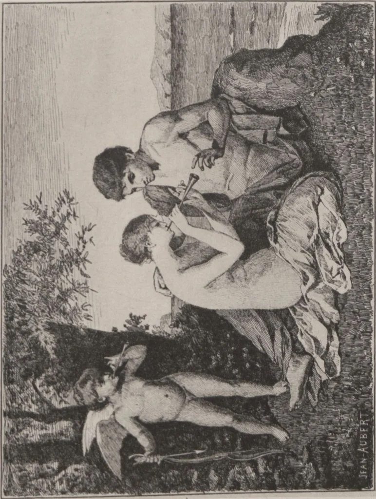 An illustration from A catalogue of [his collection of] ... paintings / ill. by Harry Chase, 1880, leaf 30