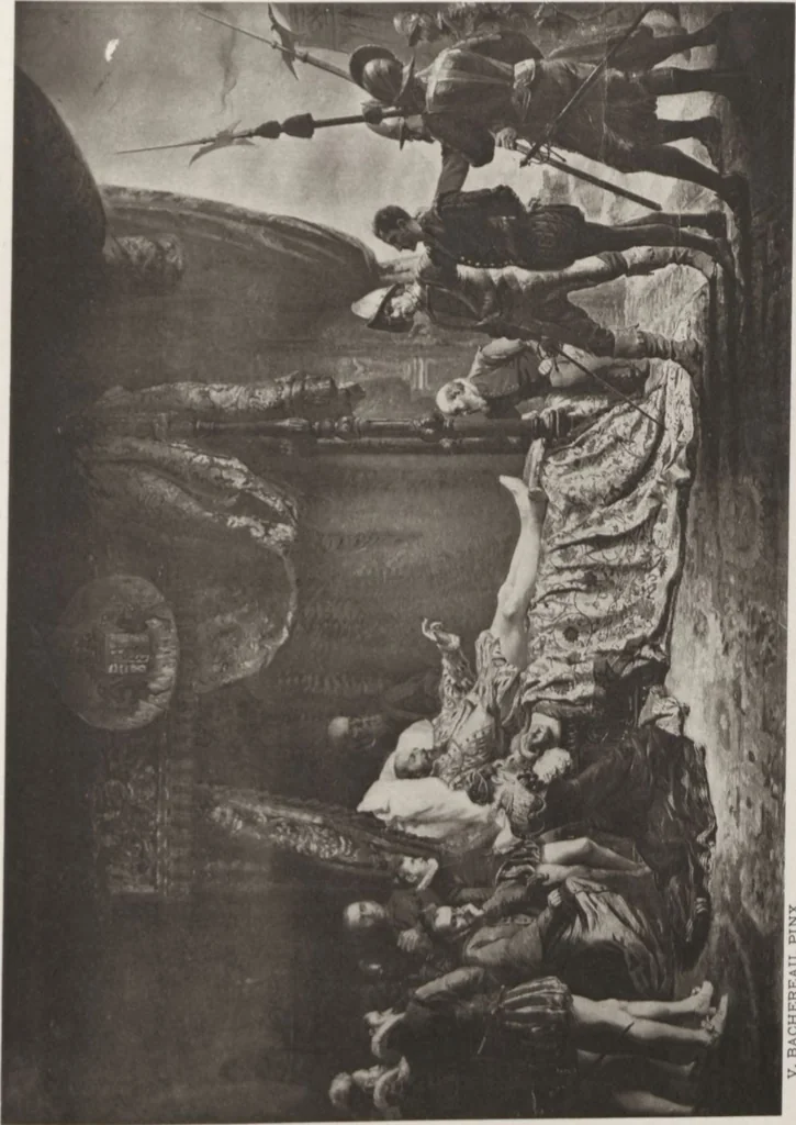 An illustration from A catalogue of [his collection of] ... paintings / ill. by Harry Chase, 1880, leaf 32