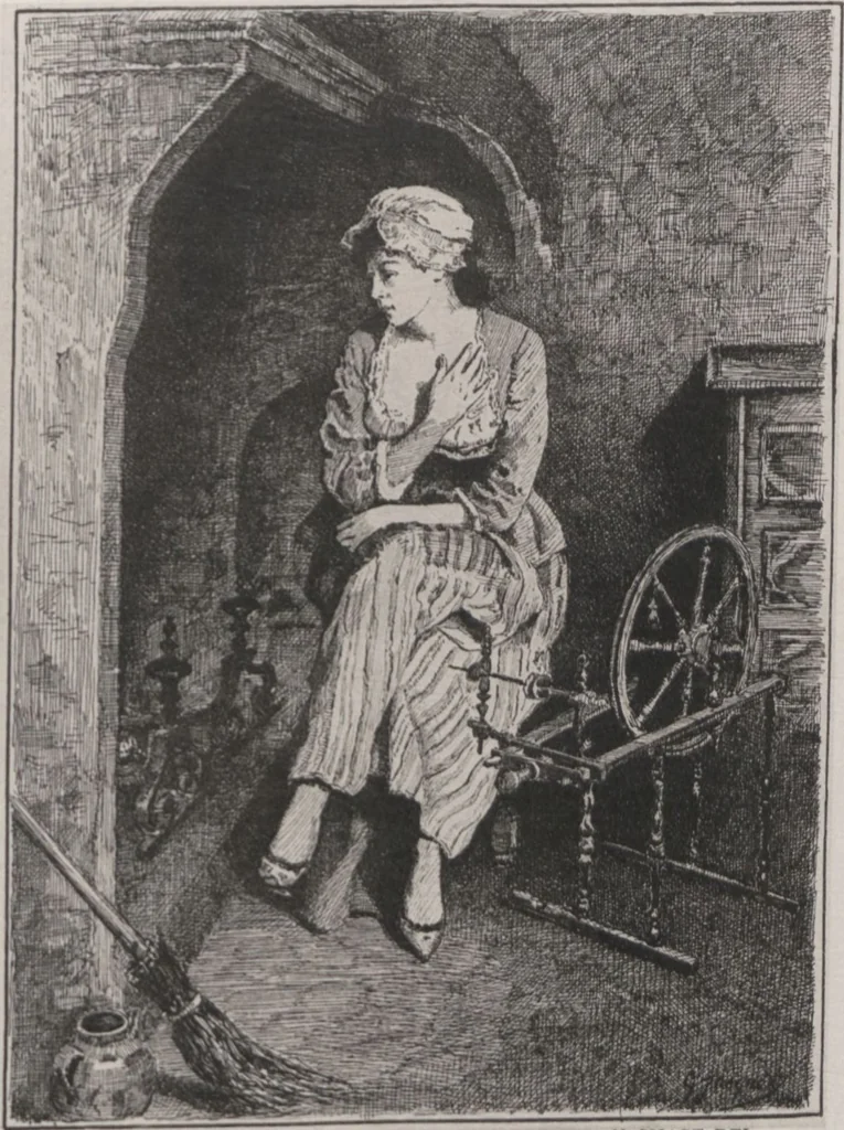 An illustration from A catalogue of [his collection of] ... paintings / ill. by Harry Chase, 1880, leaf 50