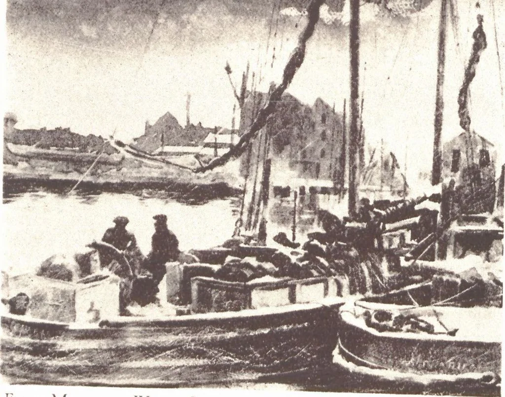 An illustration from Exhibition of work by Negro artists / presented by the Harmon Foundation in cooperation with the National Alliance of Art and Industry at the Art Center, 1933, leaf 8