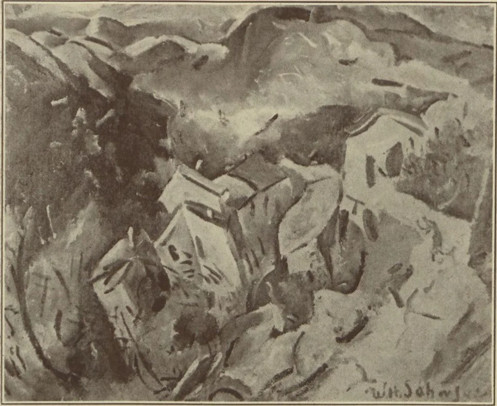 An illustration from Exhibit of fine arts by American Negro artists / presented by the Harmon Foundation and the Commission on Race Relations, Federal Council of Churches, 1930, leaf 14