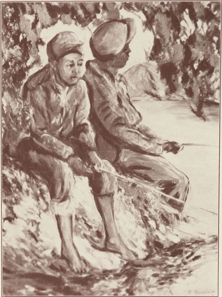 An illustration from Exhibit of fine arts : productions of American Negro artists / under auspices of the Harmon Foundation and the Commission on the Church and Race Relations, Federal Council of Churches, 1928, leaf 8
