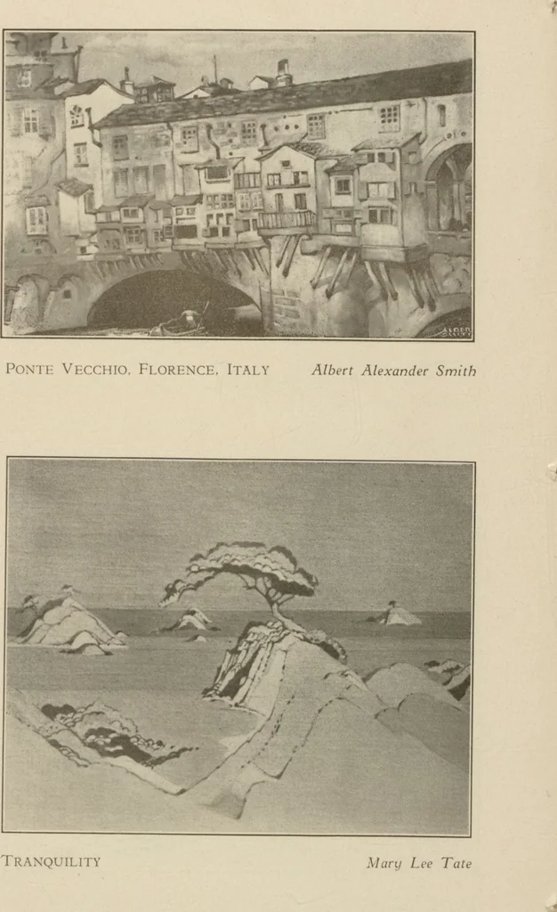 An illustration from Exhibit of fine arts by American Negro artists / presented by the Harmon Foundation and the Commission on the Church and Race Relations, Federal Council of Churches, 1929, leaf 12