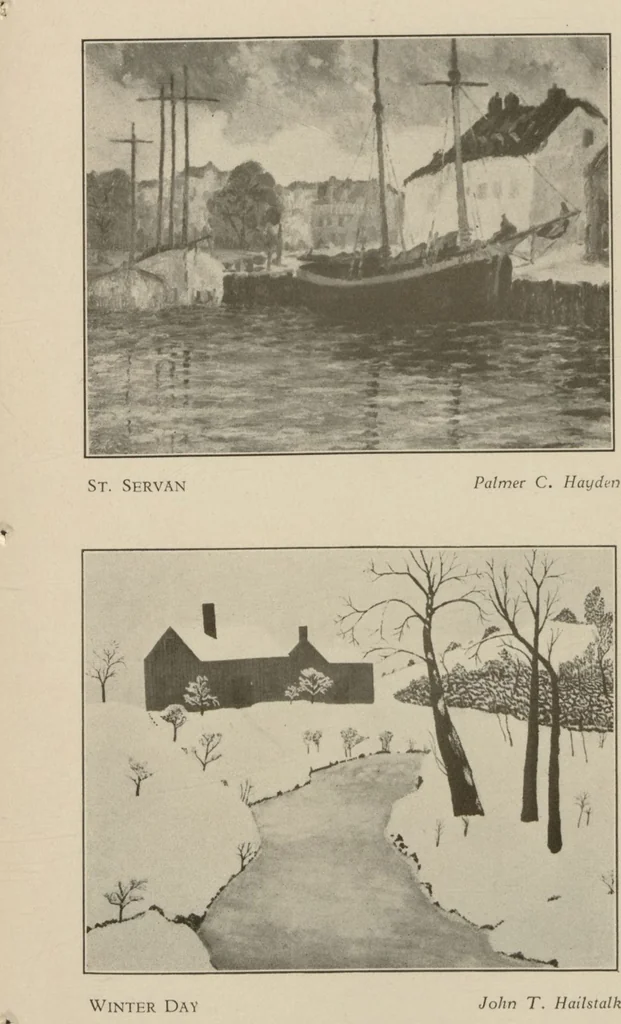 An illustration from Exhibit of fine arts by American Negro artists / presented by the Harmon Foundation and the Commission on the Church and Race Relations, Federal Council of Churches, 1929, leaf 13