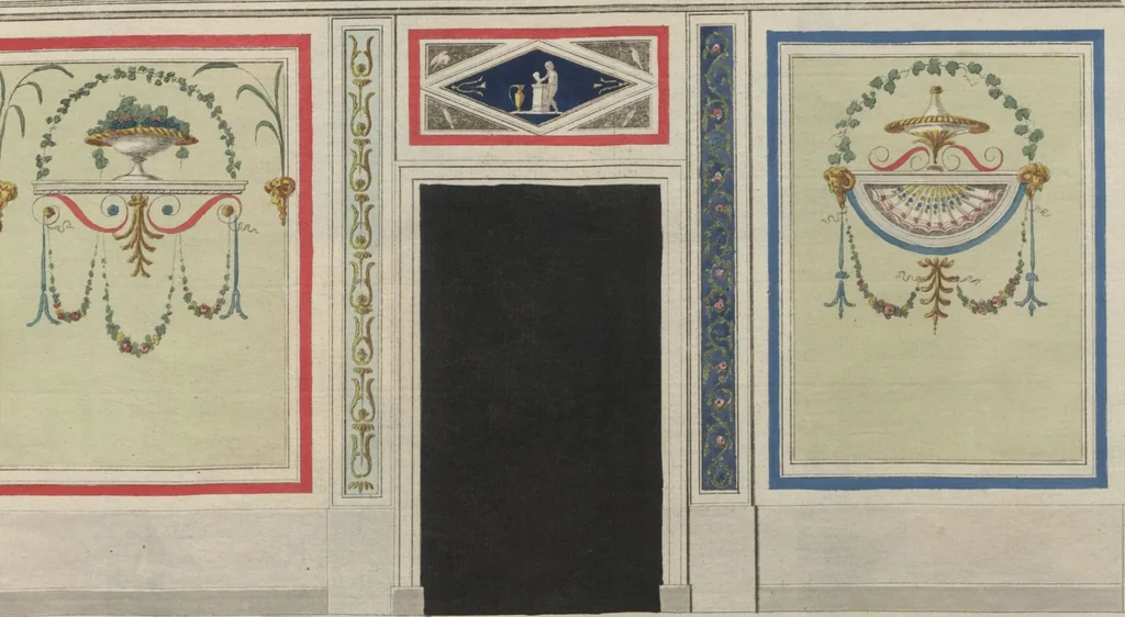 An illustration from Muster zu Zimmer-Verzierungen und Ameublements [Volume 1], 1794, leaf 15