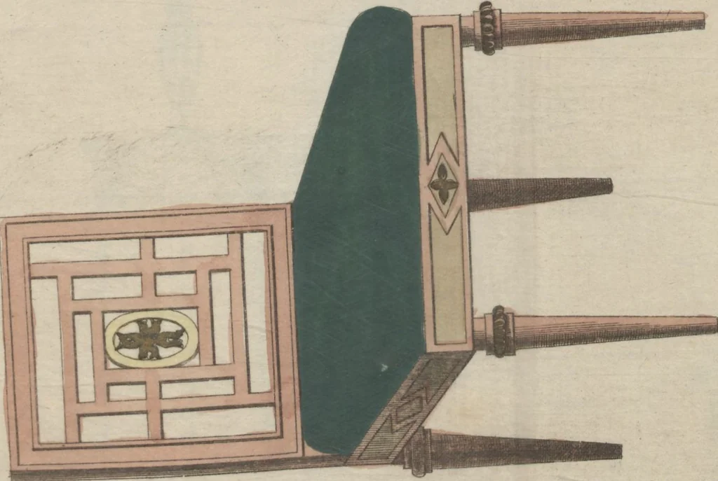 An illustration from Muster zu Zimmer-Verzierungen und Ameublements [Volume 1], 1794, leaf 17