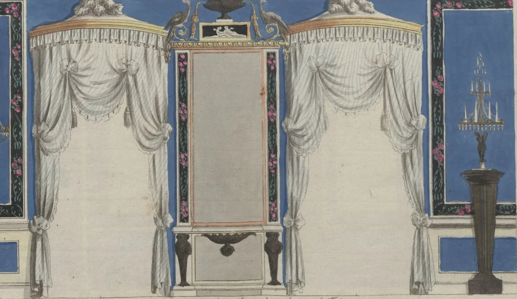 An illustration from Muster zu Zimmer-Verzierungen und Ameublements [Volume 2], 1794, leaf 17