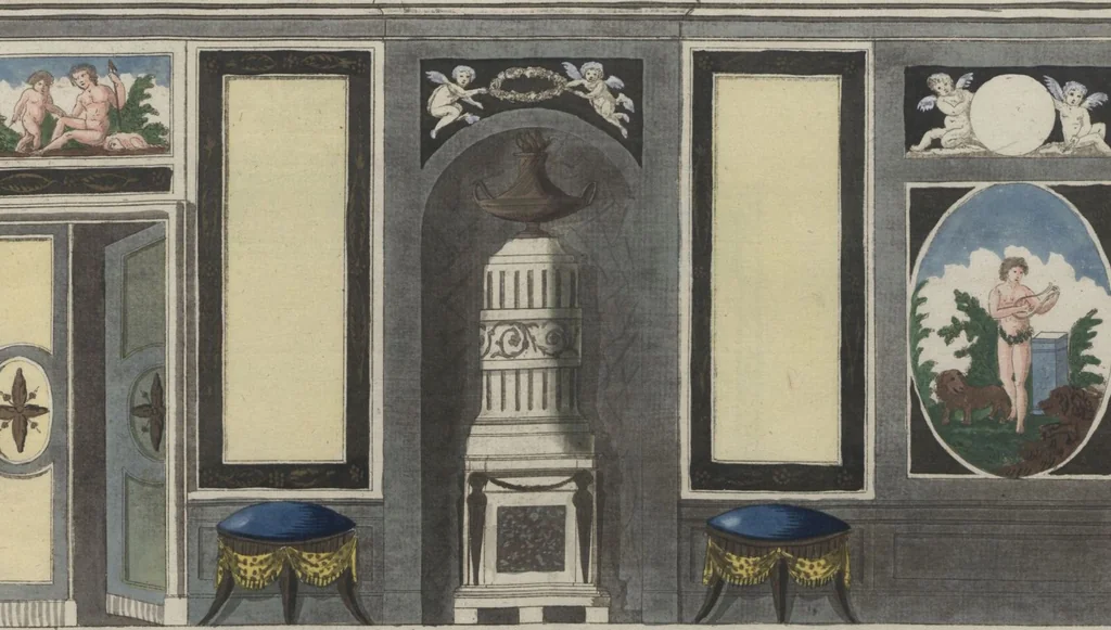 An illustration from Muster zu Zimmer-Verzierungen und Ameublements [Volume 2], 1794, leaf 19