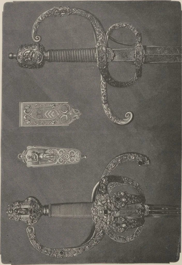 An illustration from Geschichte der Solinger Klingenindustrie / von Rudolf Cronau, 1885, leaf 39