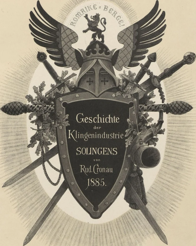 An illustration from Geschichte der Solinger Klingenindustrie / von Rudolf Cronau, 1885, leaf 5