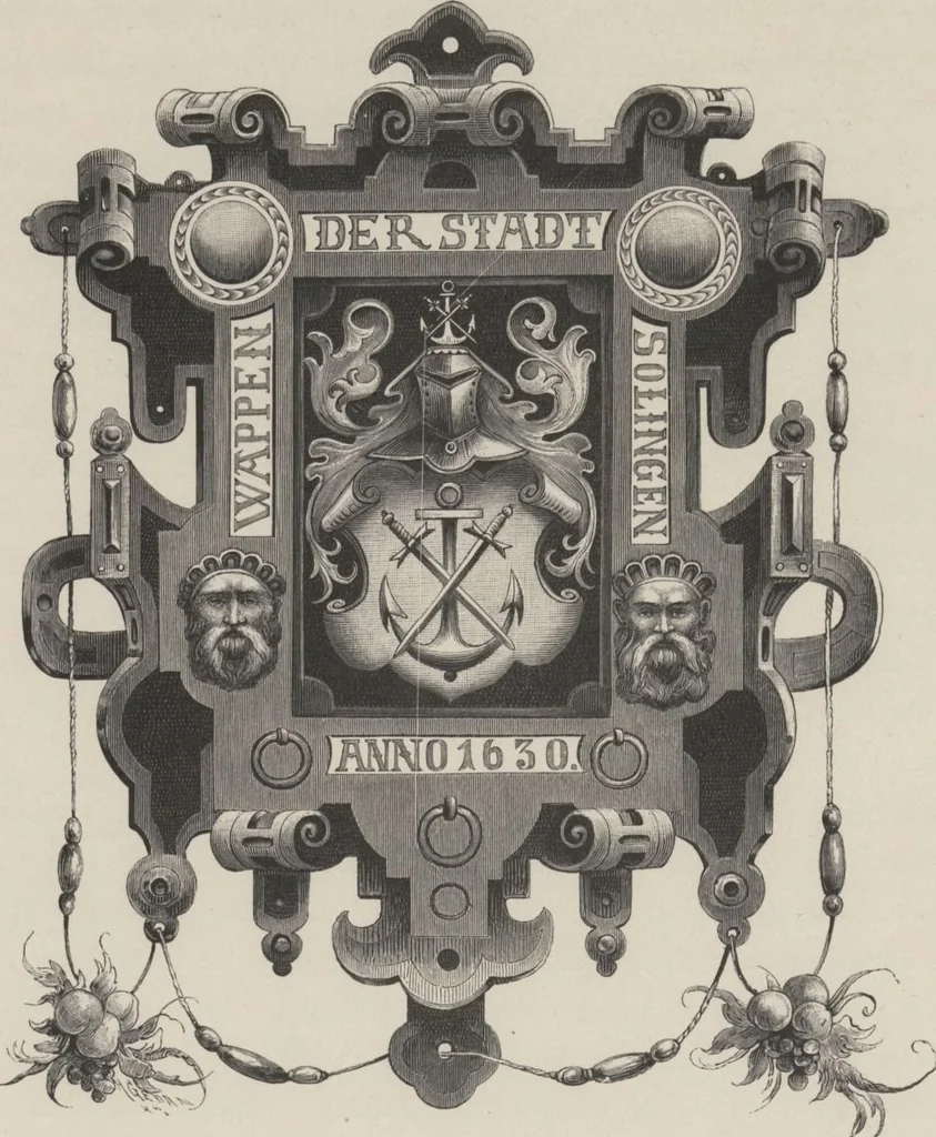 An illustration from Geschichte der Solinger Klingenindustrie / von Rudolf Cronau, 1885, leaf 60