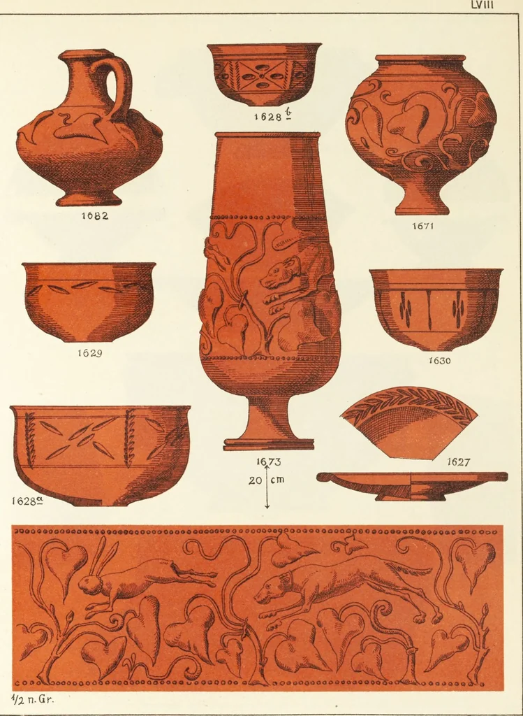 An illustration from Beschreibung römischer Altertümer [volume 2] / gesammelt von Carl Anton Niessen, 1911, leaf 117