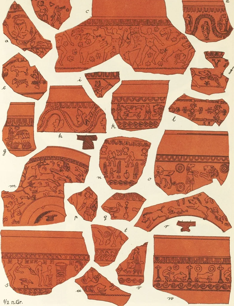 An illustration from Beschreibung römischer Altertümer [volume 2] / gesammelt von Carl Anton Niessen, 1911, leaf 141