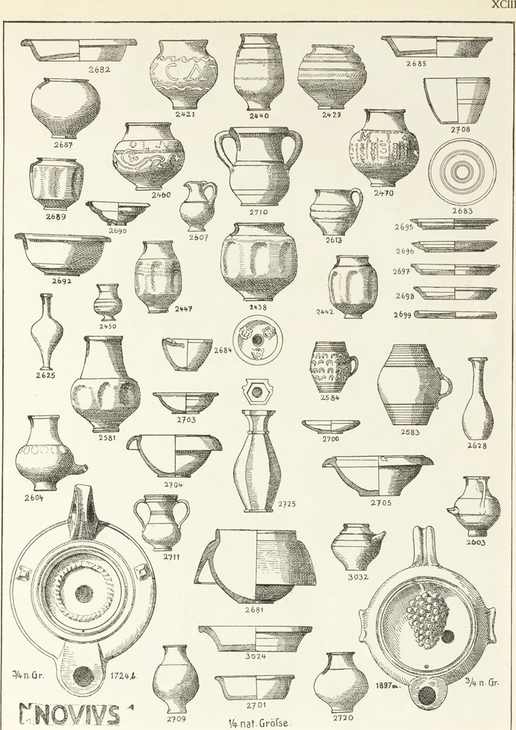 An illustration from Beschreibung römischer Altertümer [volume 2] / gesammelt von Carl Anton Niessen, 1911, leaf 187