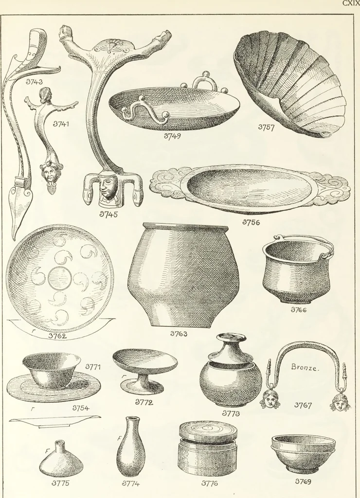 An illustration from Beschreibung römischer Altertümer [volume 2] / gesammelt von Carl Anton Niessen, 1911, leaf 239