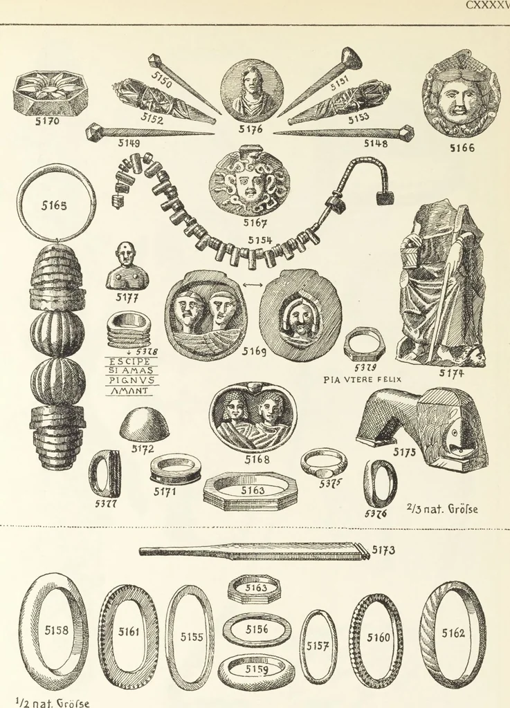 An illustration from Beschreibung römischer Altertümer [volume 2] / gesammelt von Carl Anton Niessen, 1911, leaf 293