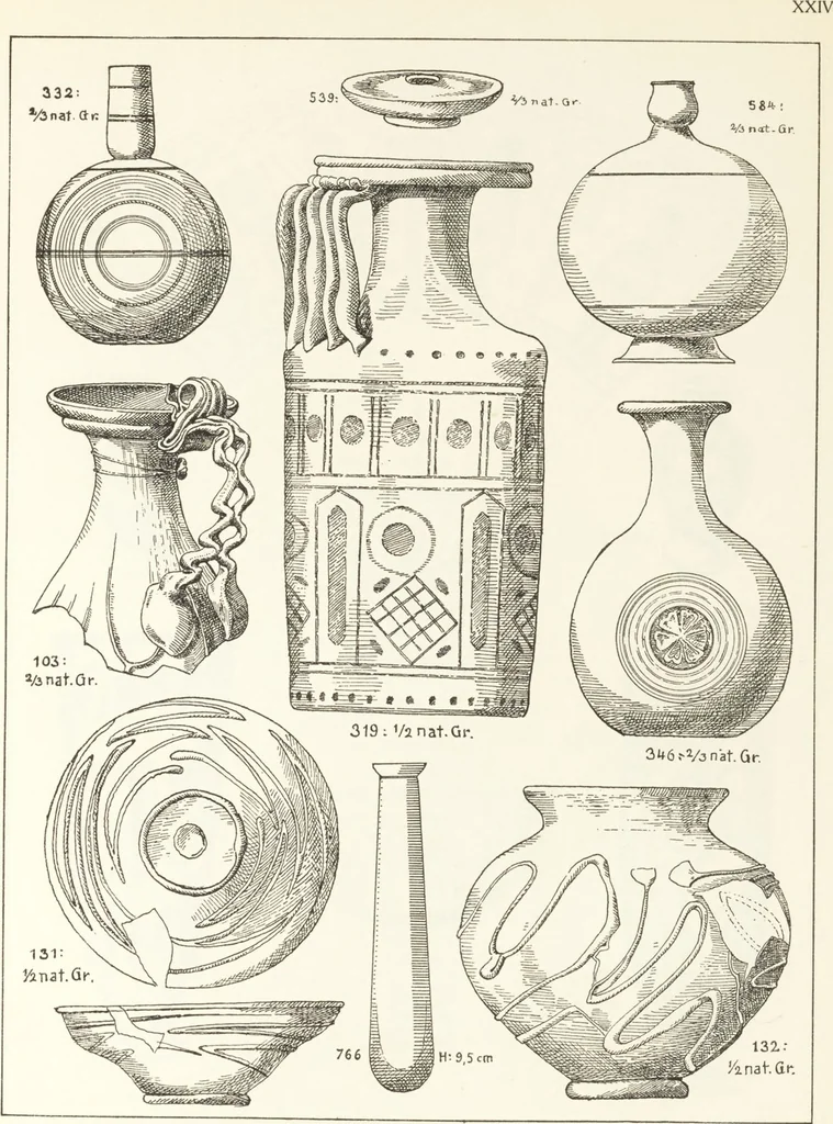 An illustration from Beschreibung römischer Altertümer [volume 2] / gesammelt von Carl Anton Niessen, 1911, leaf 49