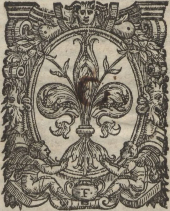 An illustration from Vita del gran Michelagnolo Bvonarroti / scritta da M. Giorgio Vasari, pittore & architetto aretino con le sue magnifiche essequie stategli fatte in Fiorenza, dall'Achademia del disegno, 1568, leaf 92
