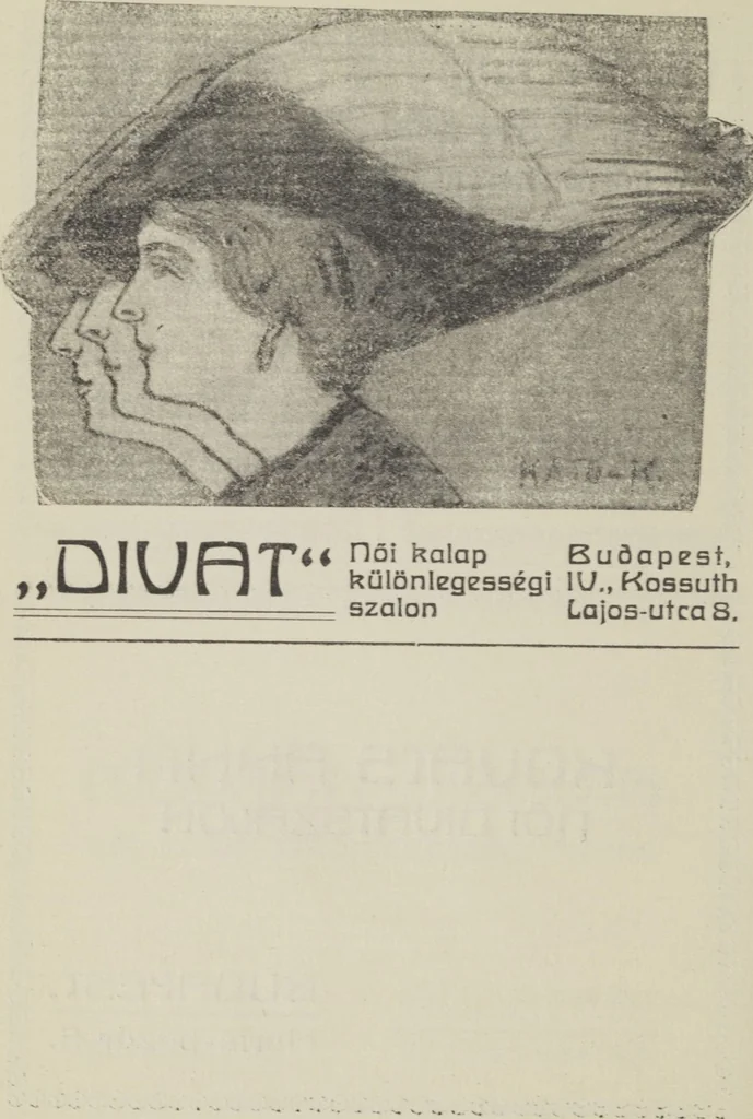 An illustration from A fényűzés elleni liga divatkiállitása : a Nemzeti Szalonban (V., Erzsébetter), 1916, leaf 34