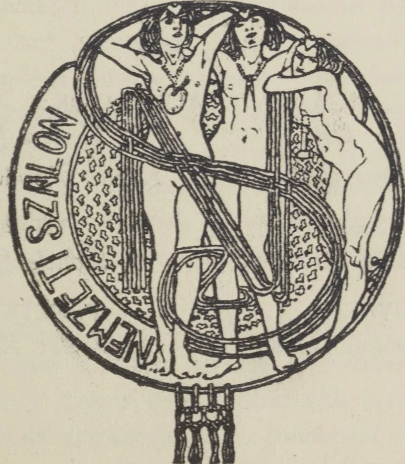 An illustration from A Nemzeti Szalon élső "Salon des indépendants" --jának (jurymentes kiállitásának) : katalogusa., 1915, leaf 1