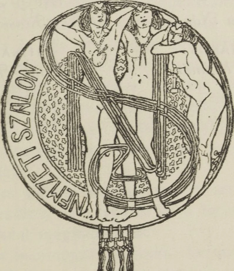 An illustration from A Nemzeti Szalon : II.-ik "Salon des indépendants" jának (jurymentes kiállitásának) valamint Czóbel Margit és Zajti Ferenc kollekciónak : katalogusa, 1916, leaf 1