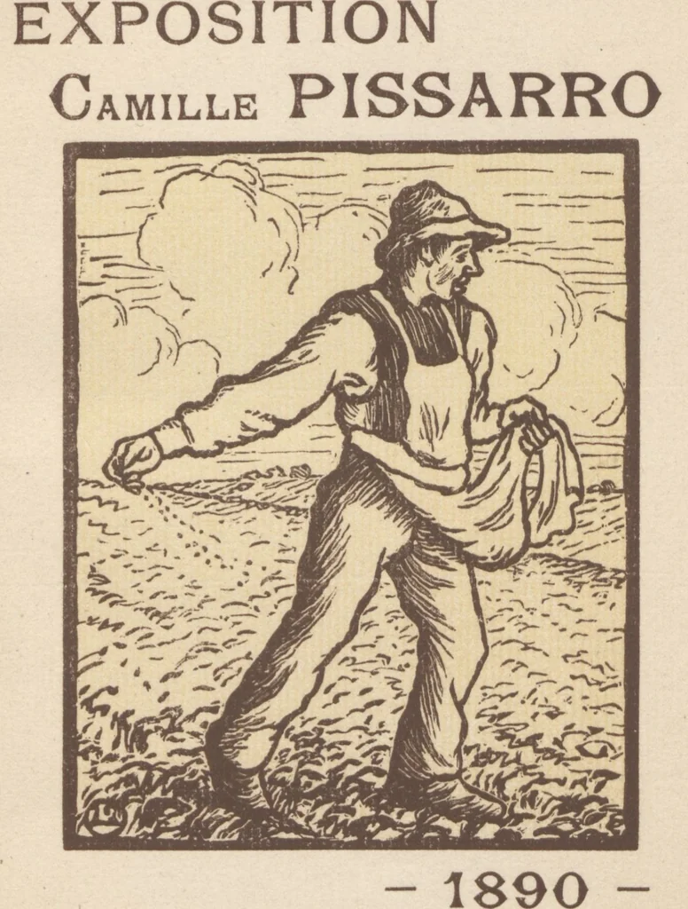 An illustration from Exposition d'œuvres récentes de Camille Pissarro : février 1890, Boussod, Valadon & Cie, 1890, leaf 1