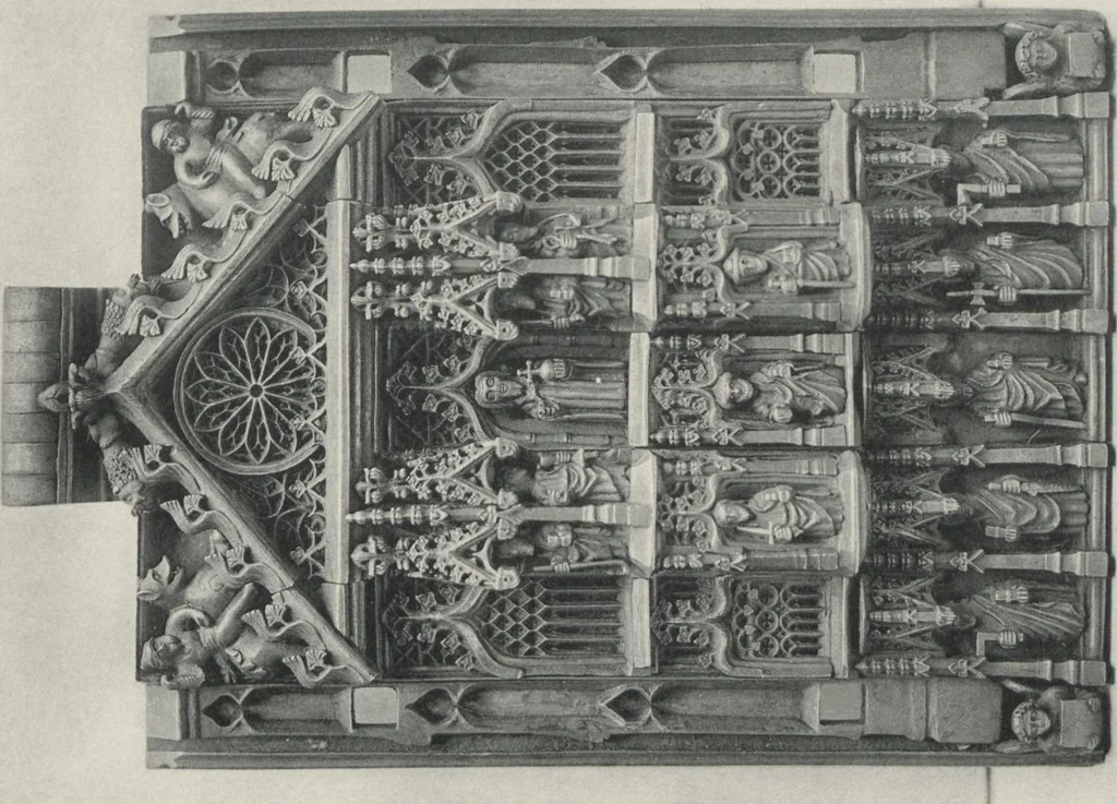 An illustration from Documents de ferronnerie ancienne du XIIe au XVIIIe siècle : recueil de 40 planches comprenant plus de 100 documents de ferronnerie monumentale et de serrurerie fine ..., 1922, leaf 16