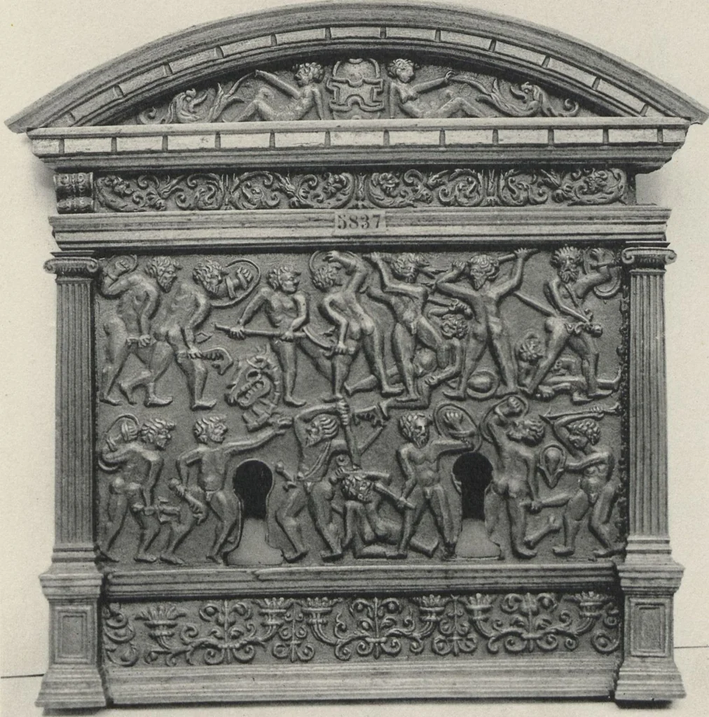 An illustration from Documents de ferronnerie ancienne du XIIe au XVIIIe siècle : recueil de 40 planches comprenant plus de 100 documents de ferronnerie monumentale et de serrurerie fine ..., 1922, leaf 28