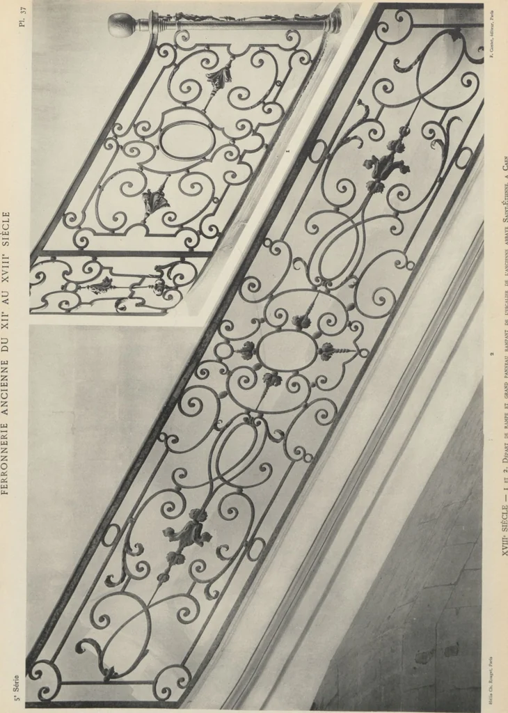 An illustration from Documents de ferronnerie ancienne du XIIe au XVIIIe siècle : recueil de 40 planches comprenant plus de 100 documents de ferronnerie monumentale et de serrurerie fine ..., 1922, leaf 41