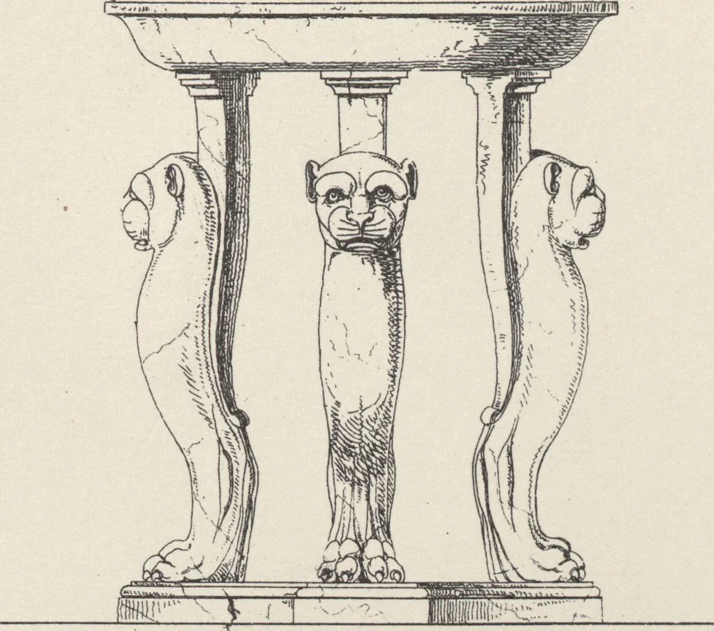 An illustration from Etchings, representing the best examples of ancient ornamental architecture : drawn from the originals in Rome, and other parts of Italy, during the years 1794, 1795 and 1796. by Charles Heathcote Tatham, architect facsimile reproduction by photo-lithography, 1890, leaf 52