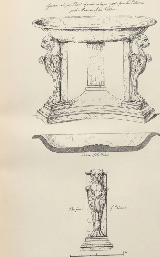 An illustration from Etchings, representing the best examples of ancient ornamental architecture : drawn from the originals in Rome, and other parts of Italy, during the years 1794, 1795 and 1796. by Charles Heathcote Tatham, architect facsimile reproduction by photo-lithography, 1890, leaf 55